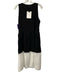Pomander Place Size S Black & White Cotton Blend Sleeveless V Neck Dress Black & White / S