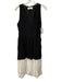 Pomander Place Size S Black & White Cotton Blend Sleeveless V Neck Dress Black & White / S