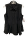 Pomander Place Size L Black Rayon Blend Sleeveless Collared Button Front Top Black / L