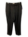 Tuckernuck Size M Black Polyester Front Pleat Trouser Hook & Zip Fly Pants Black / M