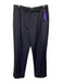 Tuckernuck Size 10 Navy Blue Polyester Front Pleat Trouser Hook & Zip Fly Pants Navy Blue / 10