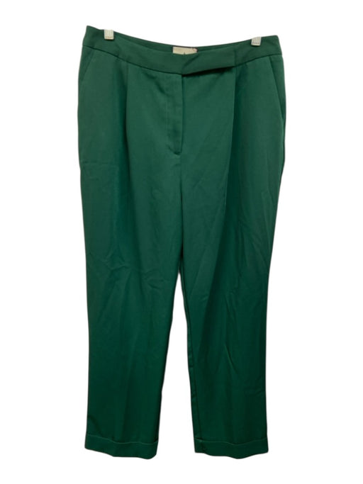 Tuckernuck Size 10 Emerald Green Polyester Front Pleat Trouser Pants Emerald Green / 10