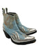 Mexicana Shoe Size 8.5 Blue, Green & Silver Leather Metallic Ankle Booties Blue, Green & Silver / 8.5