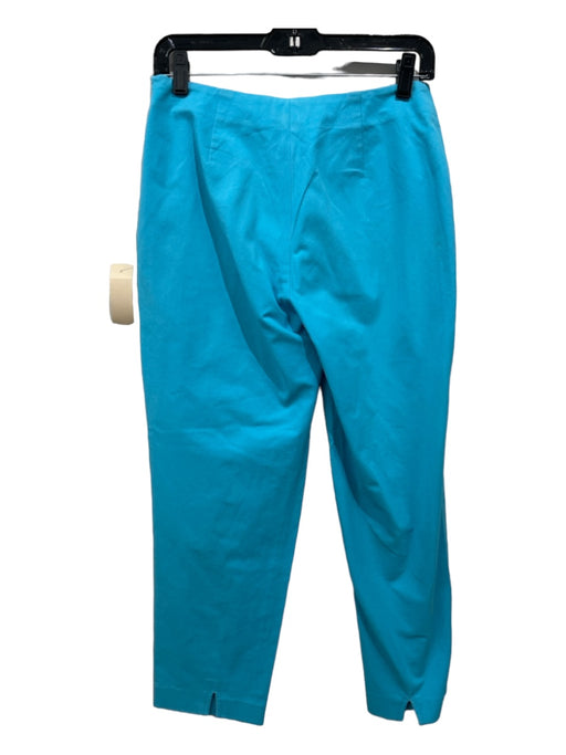 Piazza Sempione Size 44 Bright Blue Cotton Blend High Rise Straight Pants Bright Blue / 44