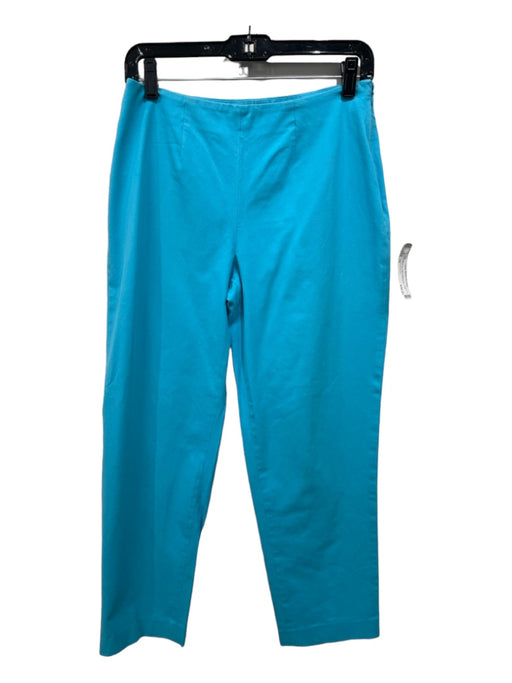 Piazza Sempione Size 44 Bright Blue Cotton Blend High Rise Straight Pants Bright Blue / 44