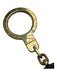 Louis Vuitton Brown & Gold Leather Monogram Light Round Gold Hardware Keychain Brown & Gold