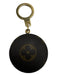 Louis Vuitton Brown & Gold Leather Monogram Light Round Gold Hardware Keychain Brown & Gold