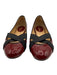 Cole Haan Shoe Size 6.5 Dark Red Patent Leather Criss Cross Flats Shoes Dark Red / 6.5