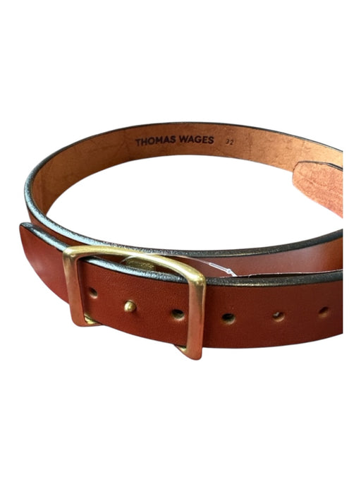 Thomas Wages Brown & Brass Leather BHW Men's Belt