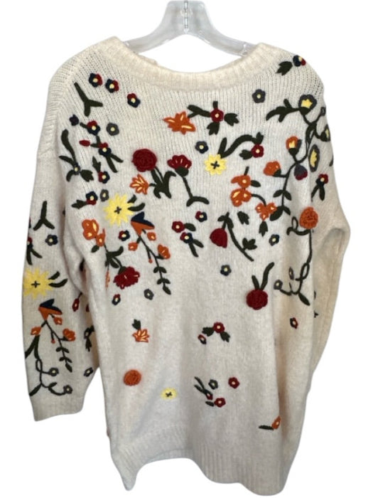 By Anthropologie Size S Cream & Green Alpaca Blend Long Sleeve Knit Dress Cream & Green / S
