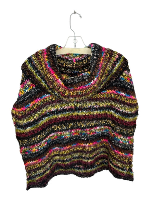 By Anthropologie Size XS/S Black & Multi Acrylic Blend Chunky Knit Sweater Black & Multi / XS/S