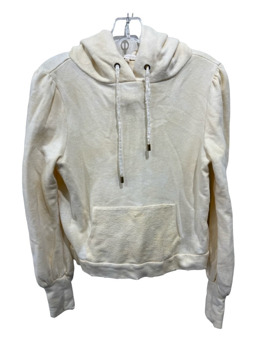 Loveshackfancy Size S Pale Yellow Cotton Hood kangaroo Pocket Sweatshirt Pale Yellow / S