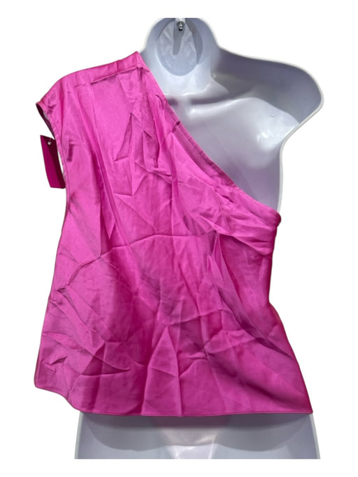 Michelle Mason Size 0 Pink Silk Satin One Shoulder Top Pink / 0