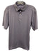 Peter Millar Size M Purple & White Polyester Striped Polo Men's Short Sleeve Purple & White / M