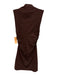 Reformation Size XS Brown Cotton Blend Sleeveless Ruched Mock Neck Dress Brown / XS