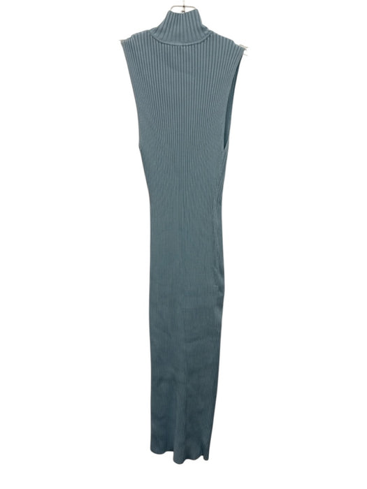 Jonathan Simkhai Size XS Light Blue Rayon Blend Sleeveless Lace Up Ribbed Dress Light Blue / XS
