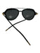 Dolce & Gabbana Black & Gold Acetate Gold hardware Aviator Sunglasses Black & Gold