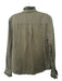 Frame Size S Olive Green Cotton & Lyocell Button Down Ruffle Trim Top Olive Green / S