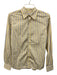 Wear Cisco Size M Yellow, Blue, White Cotton Long Sleeve Stripe Wrap Blouse Top Yellow, Blue, White / M