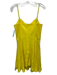 Amanda Uprichard Size S Yellow Silk Spaghetti Strap V Neck A Line Mini Dress Yellow / S