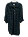 Holly Shae Design Size XS/M Blue, Green, Yellow Cotton Long Sleeve Plaid Dress Blue, Green, Yellow / XS/M