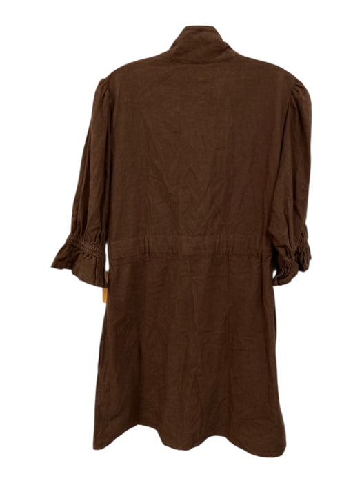 Holly Shae Design Size XS/M Brown Cotton Long Sleeve Corduroy Button Front Dress Brown / XS/M