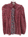 Alix of Bohemia Size XS Red, Blue, Green Tencel Long puff sleeve Floral Top Red, Blue, Green / XS