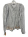 Ulla Johnson Size 4 White, Gray, Orange Cotton Long Sleeve Striped Top White, Gray, Orange / 4