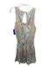 Alice + Olivia Size S Gray & multi Silk Blend Abstract Floral Round Neck Dress Gray & multi / S