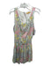 Alice + Olivia Size S Gray & multi Silk Blend Abstract Floral Round Neck Dress Gray & multi / S