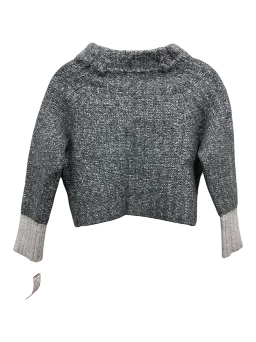 Rag & Bone Size M Gray Polyamide Blend Crop Boat Neck Fuzzy Sweater Gray / M