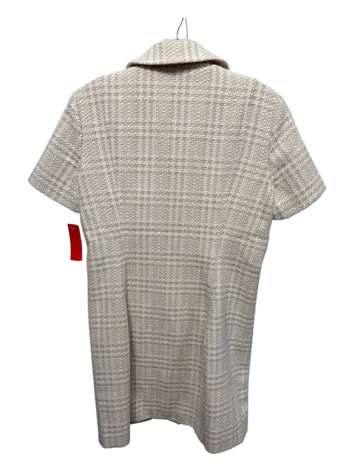 Rumored Size 8 Beige Wool Blend Button Houndstooth Front Pocket Dress Beige / 8