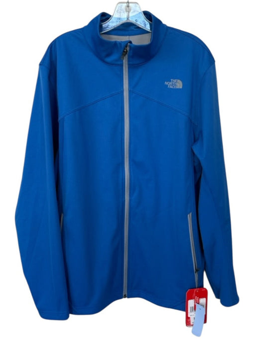 The North Face NWT Size XL Blue & Gray Nylon Blend Solid Full Zip Men's Jacket Blue & Gray / XL