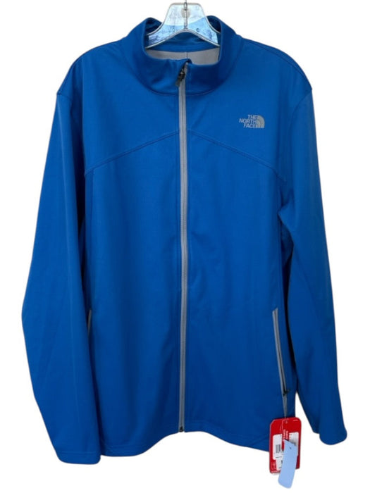 The North Face NWT Size XL Blue & Gray Nylon Blend Solid Full Zip Men's Jacket Blue & Gray / XL