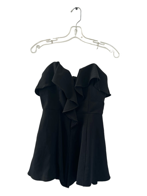 DO+BE Size S Black Polyester Strapless Shorts Romper Black / S