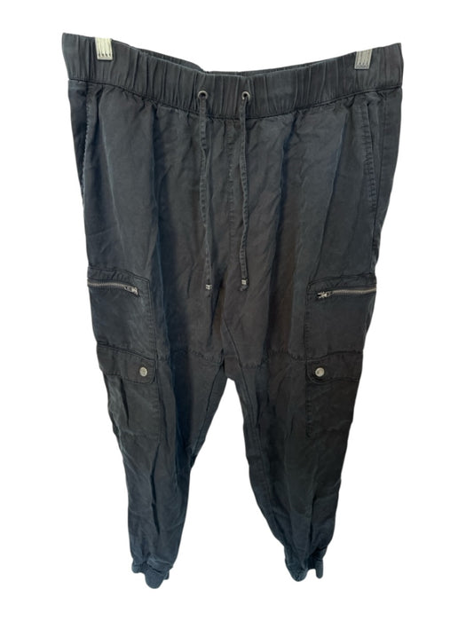 Banana Republic Size M Black Lyocell blend Cargo Pocket Drawstring Pants Black / M