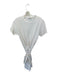 Vince Size S White Cotton Blend Short Sleeve Attached Belt Dress White / S