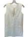 Emerson Fry Size S Cream Linen Sleeveless Hook & Eye Shift Dress Cream / S