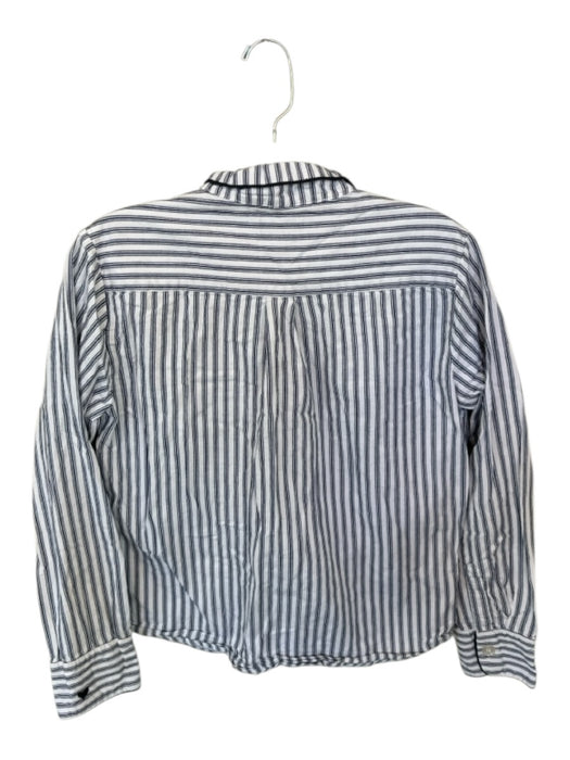 Petite Plume Size S Navy & white Cotton Long Sleeve Striped Shorts Pajamas Navy & white / S