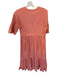 Marie Oliver Size XS coral Cotton Short Balloon Sleeve V Neck Side Zip Dress coral / XS