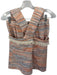 Lilla P Size S Orange & Blue Cotton Knit Fringe Elastic Waist Skirt Set Orange & Blue / S