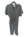 Olivaceous Size M Black & White Polyester Blend Short Sleeve Gingham Jumper Black & White / M