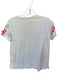 Vilagallo Size S White & Multi Cotton Blend Sequins Short Sleeve Top White & Multi / S