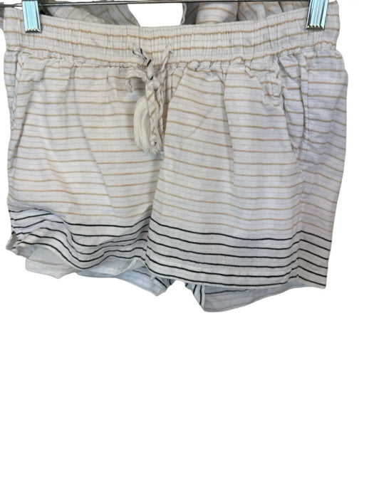 Vineyard vines Size S Cream & Black Linen Long Sleeve Striped Short Set Cream & Black / S