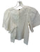 Marie Oliver Size S Cream Cotton Short Sleeve Ruffles Back button Top Cream / S