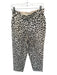 J. Crew Size 4 Cream & Gray Linen Blend High Waist Animal Print Pants Cream & Gray / 4
