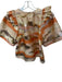 Marie Oliver Size S Orange & Gold Polyester Blend Short Sleeve Swirls Top Orange & Gold / S