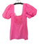 Lilly Pulitzer Size 4 Hot Pink & White Cotton Short Balloon Sleeve Dress Hot Pink & White / 4
