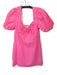 Lilly Pulitzer Size 4 Hot Pink & White Cotton Short Balloon Sleeve Dress Hot Pink & White / 4