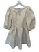 Lilly Pulitzer Size 4 Cream & Gold Cotton Blend Long Balloon Sleeve Dress Cream & Gold / 4